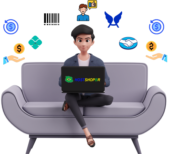 faq boy with logos